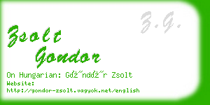 zsolt gondor business card